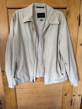 Banana Republic Light Beige Zip Jacket medium